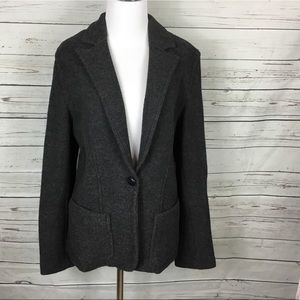 J crew charcoal virgin wool blazer M